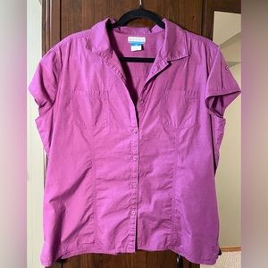 Columbia magenta shirt. Cotton, cool, good for travel